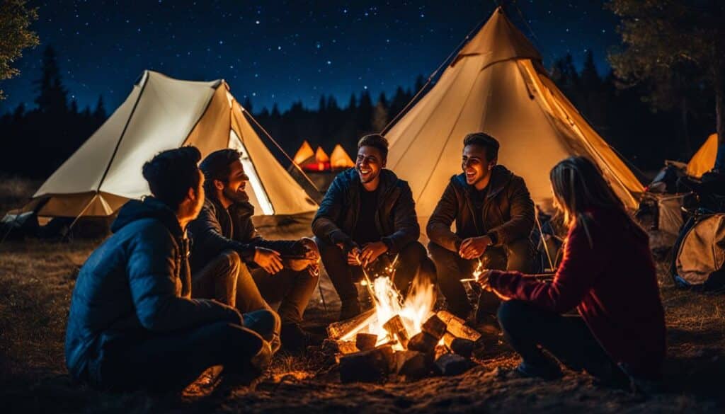 Camping graphics for marketing