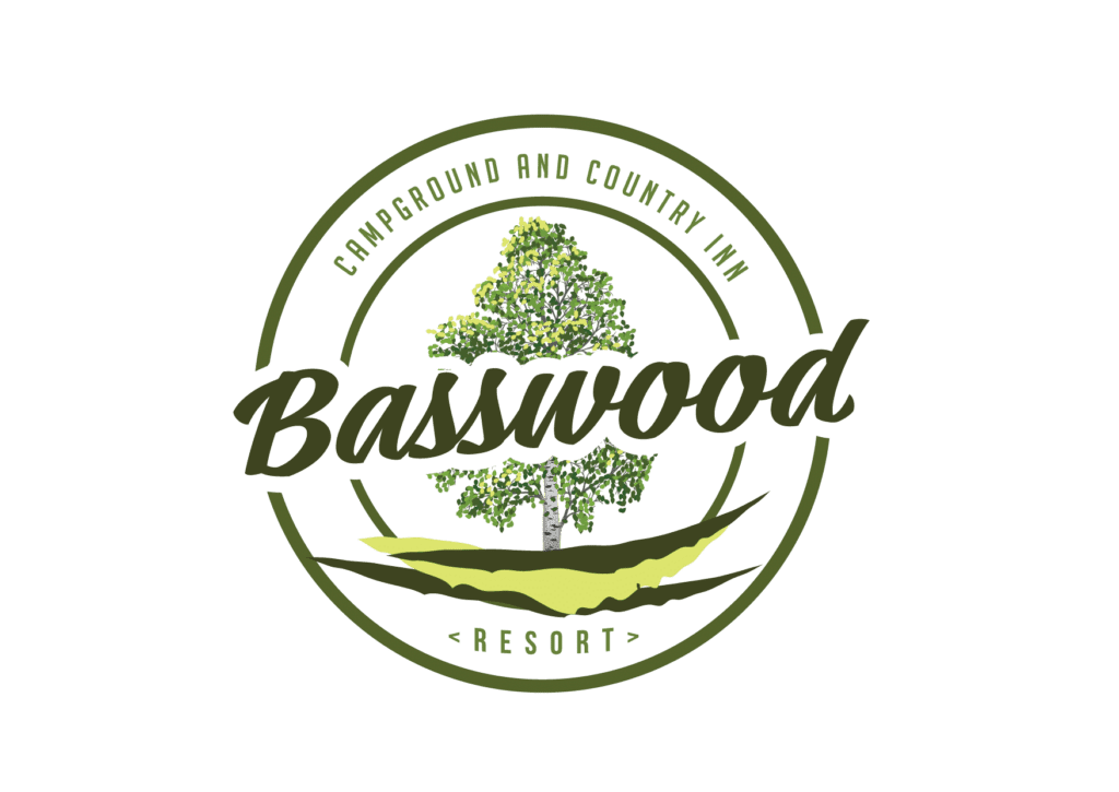 Basswood logo with a tree in the background.