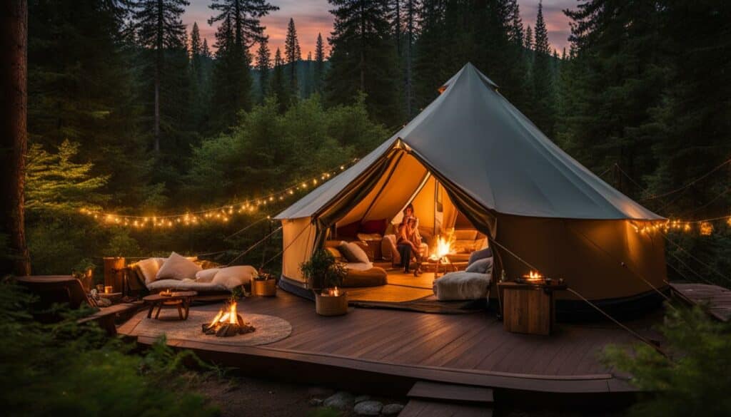 Glamping tent
