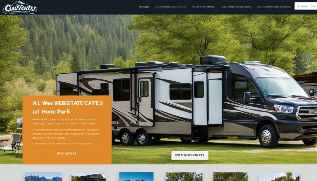 RV park website optimization