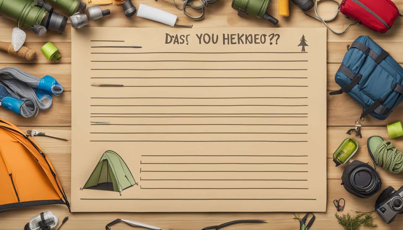 Surveys and Questionnaires for Camping Site Visitors