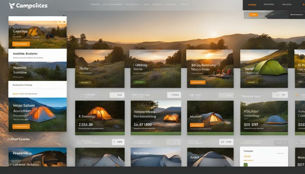 UI/UX design for campground booking