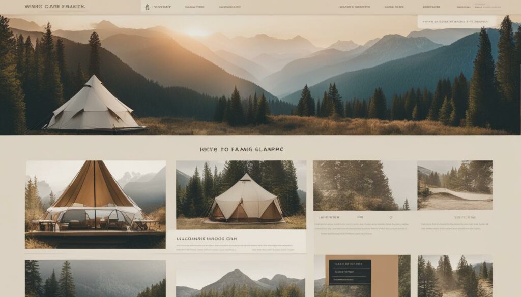 Wireframing in UI Design for Glamping Websites