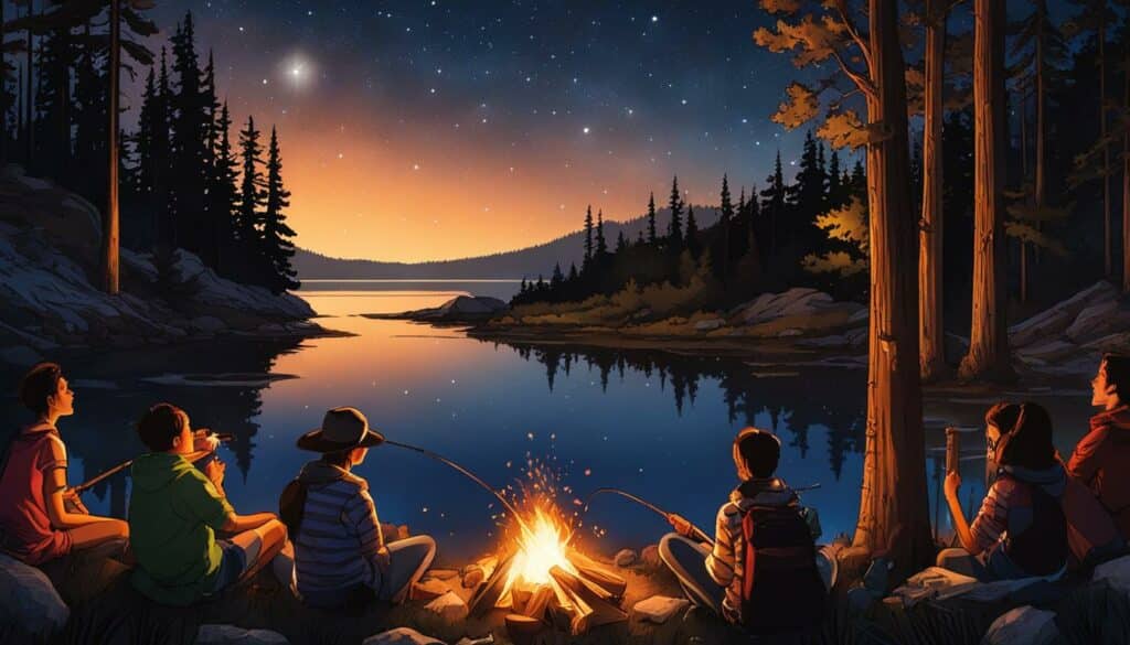 campers enjoying outdoor activities