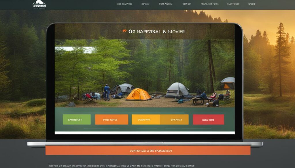 efficient campground website navigation