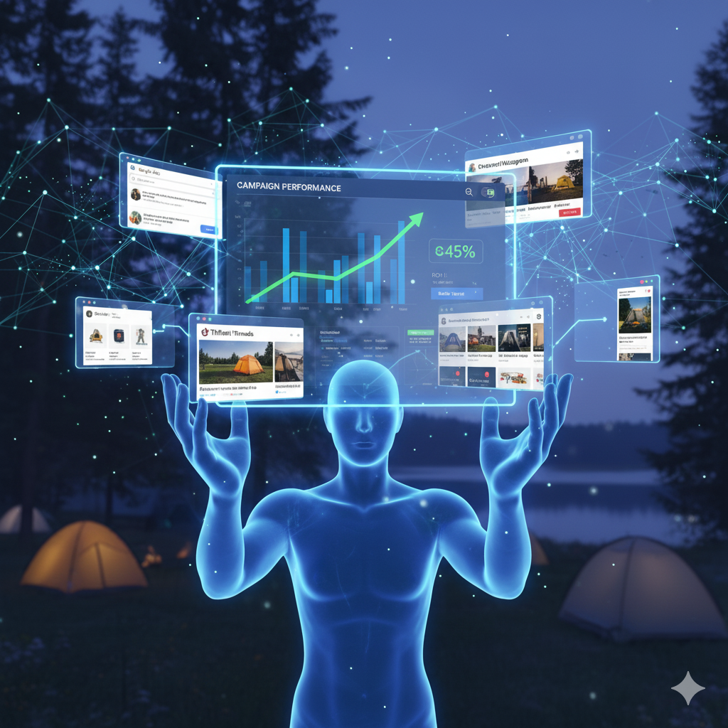 Futuristic holographic graphs and digital interface outdoors.