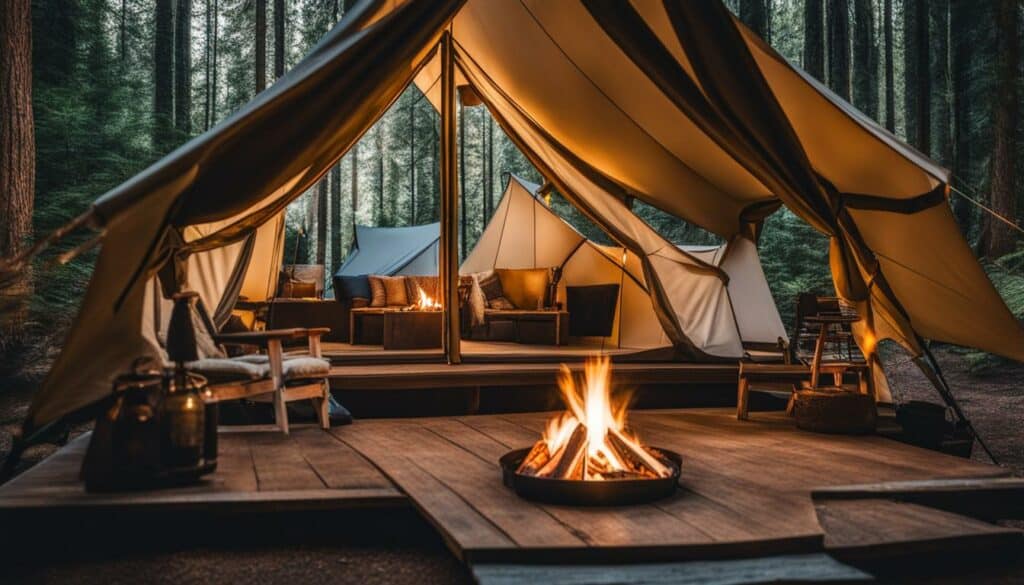 glamping and camping