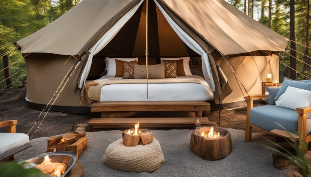 glamping infographic design