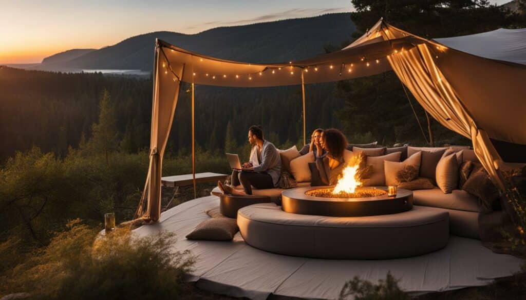 glamping on social media