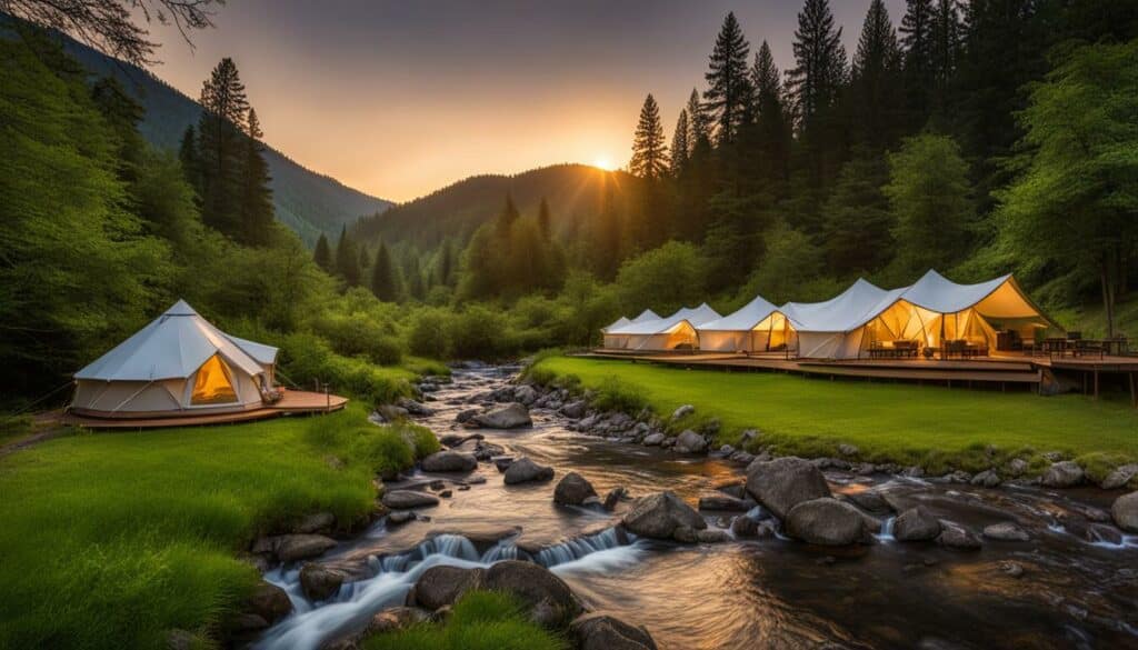 glamping site location