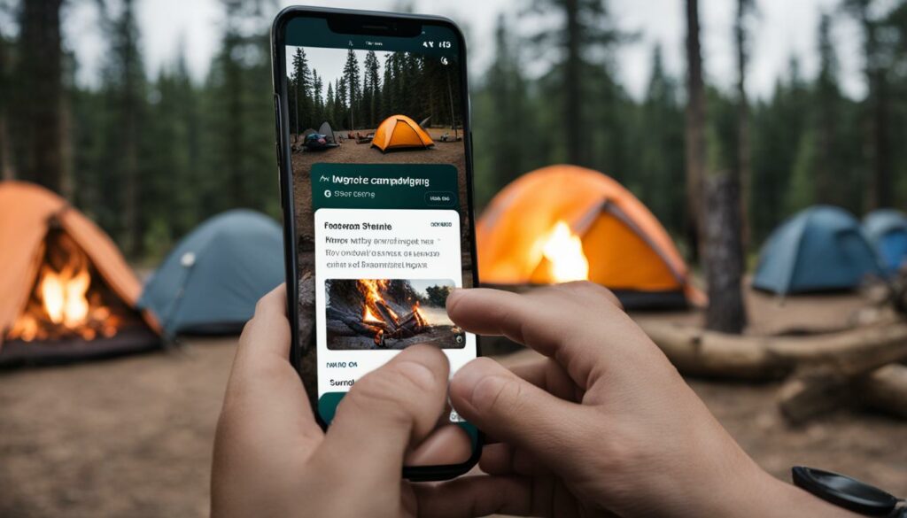 improving mobile usability in camping sites