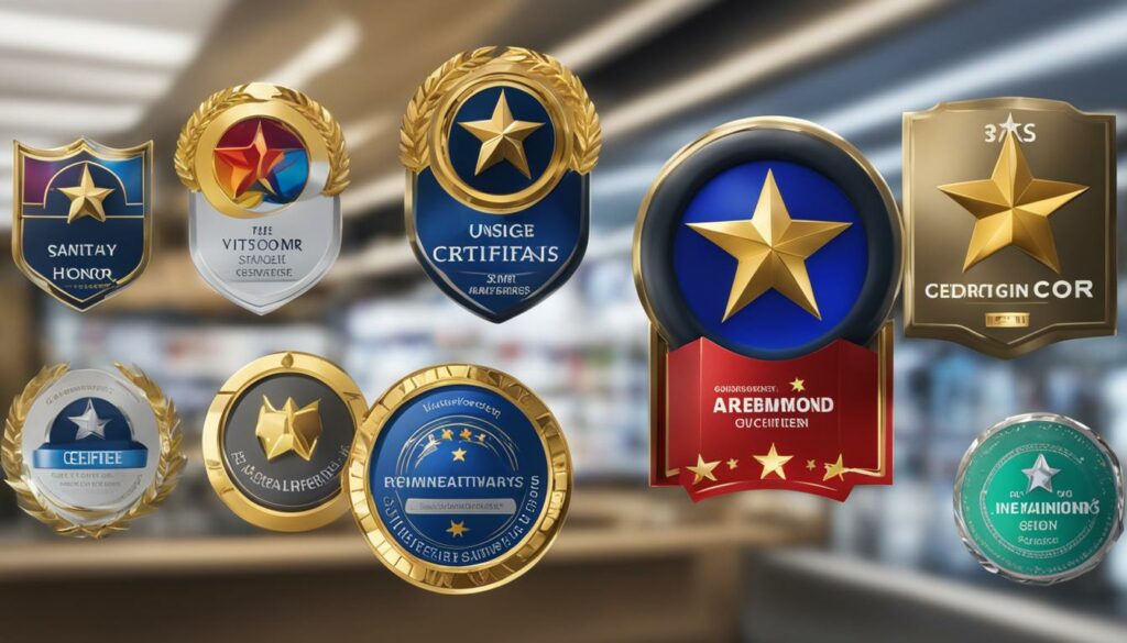 industry-specific ratings and certifications