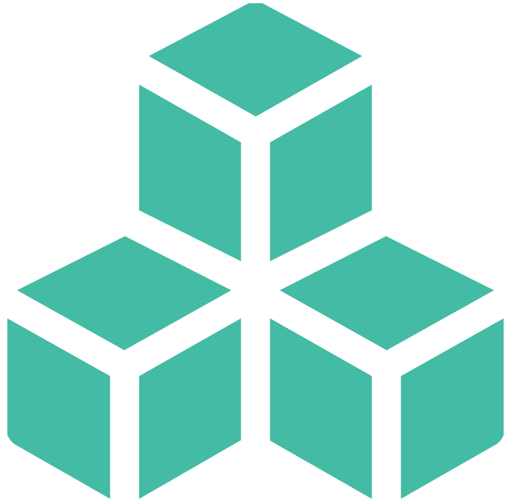 Abstract green cubic shapes illustration