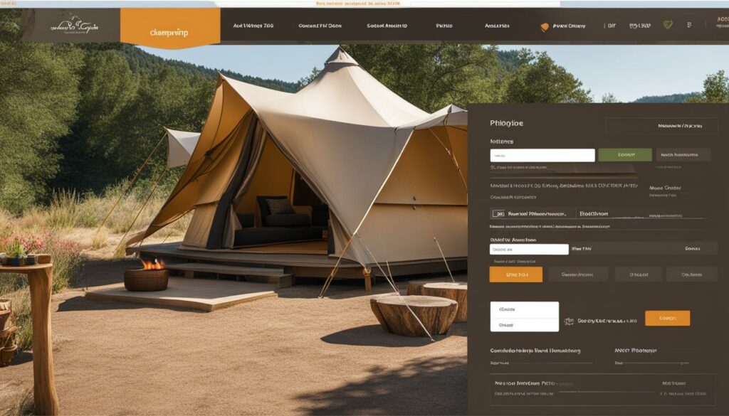 online reservations for glamping
