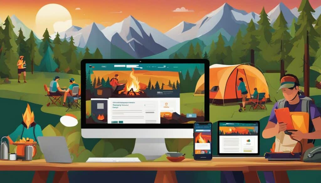 responsive design for camping sites
