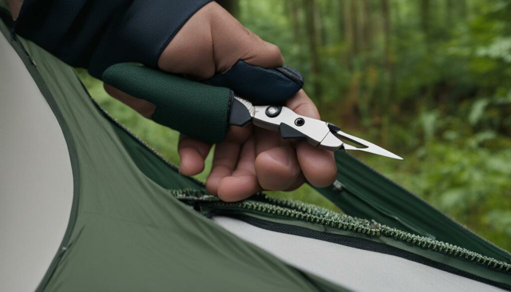 tent zipper repair